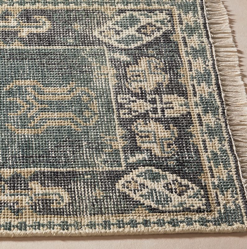 Cala Hand-Knotted Faded Teal New Zealand Wool Runner Rug 2.5'x8' - image 3 of 5