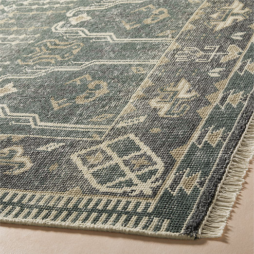 Cala Hand-Knotted Faded Teal New Zealand Wool Area Rug 8'x10'