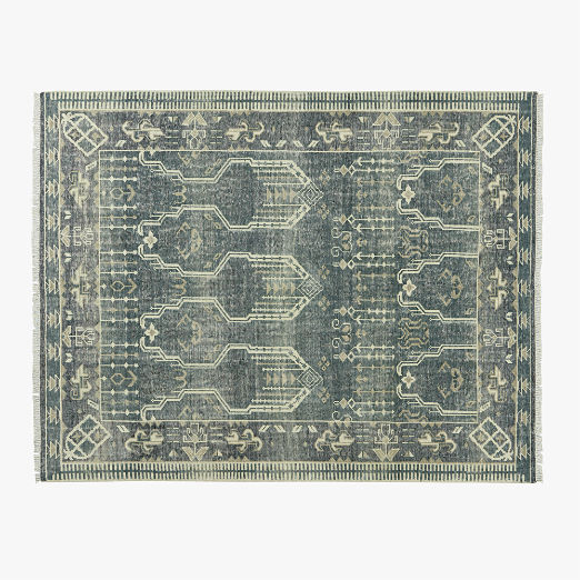 Cala Hand-Knotted Smoked Green New Zealand Wool Area Rug 8'x10'