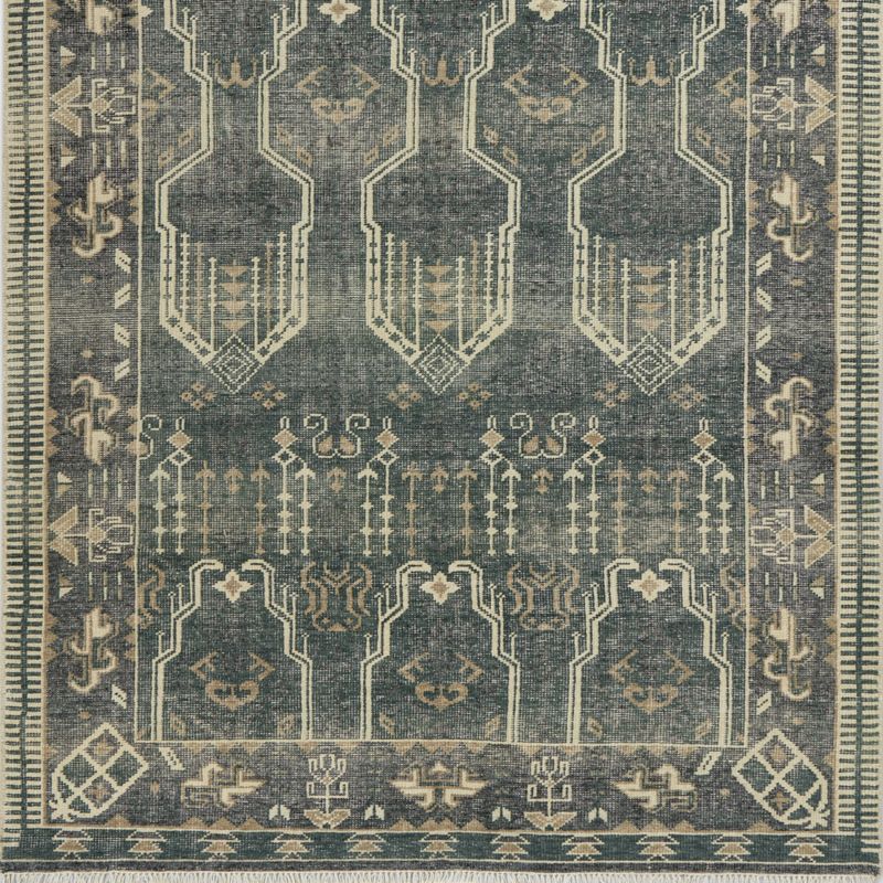 Cala Hand-Knotted Smoked Green New Zealand Wool Rug Swatch 12"x12" - image 0 of 6