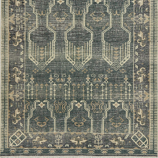 Cala Hand-Knotted Faded Teal New Zealand Wool Rug Swatch 12"x12"