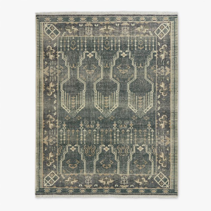 Cala Hand-Knotted Smoked Green New Zealand Wool Area Rug 8'x10' - image 0 of 8