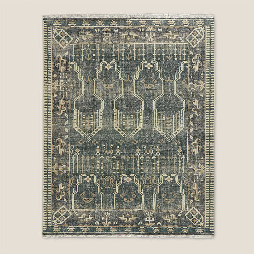 Cala Hand-Knotted Faded Teal New Zealand Wool Area Rug 8'x10'
