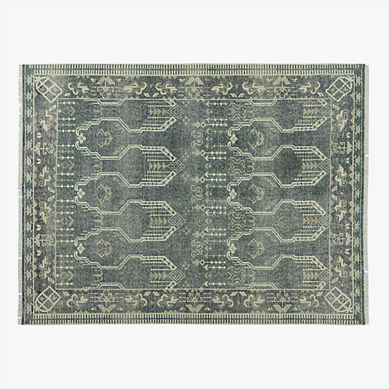 Cala Hand-Knotted Smoked Green New Zealand Wool Area Rug 9'x12'