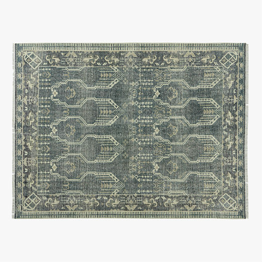 Cala Hand-Knotted Smoked Green New Zealand Wool Area Rug 9'x12'