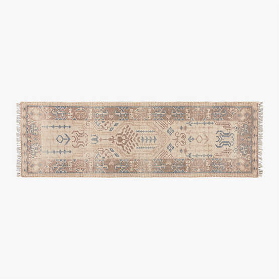 Cala Hand-Knotted Warm White New Zealand Wool Runner Rug 2.5'x8'