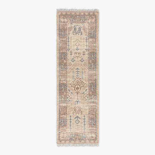 Cala Hand-Knotted Warm White New Zealand Wool Runner Rug 2.5'x8'