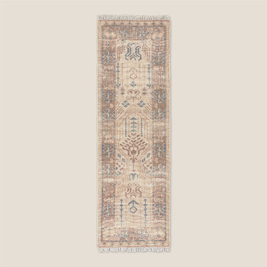 Cala Hand-Knotted Warm White New Zealand Wool Runner Rug 2.5'x8'