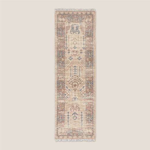 Cala Hand-Knotted Warm White New Zealand Wool Runner Rug 2.5'x8'