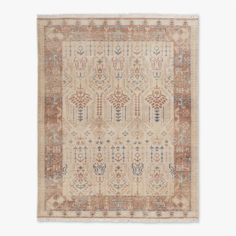 View Cala Hand-Knotted Warm White New Zealand Wool Area Rug 8'x10' details