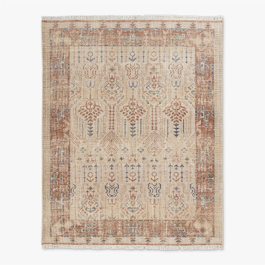 Cala Hand-Knotted Warm White New Zealand Wool Area Rug 5'x8'