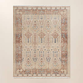 Cala Hand-Knotted Warm White New Zealand Wool Area Rug 9'x12' +