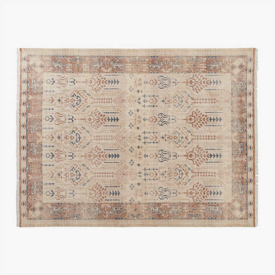 Cala Hand-Knotted Warm White New Zealand Wool Area Rug 9'x12'