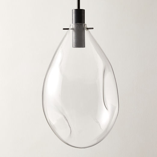 Calandra Glass And Black Marble Pendant Light Large