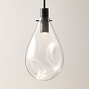 Calandra Glass and Travertine Pendant Light Small