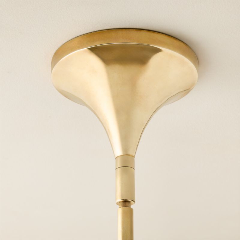 Calandra Glass and Travertine Pendant Light Large - image 6 of 11