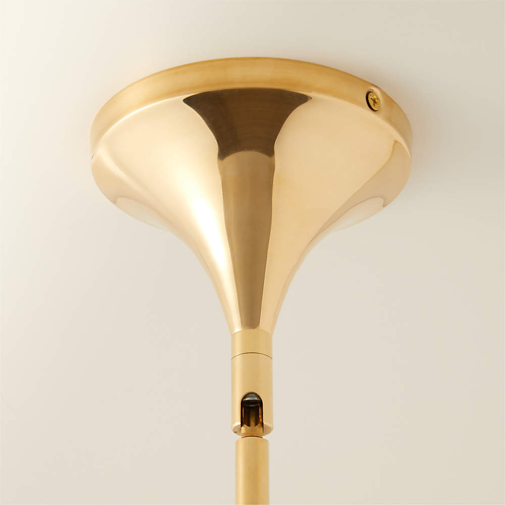 Exposior Brass Pendant Light Model 018 24.75 by Paul McCobb +