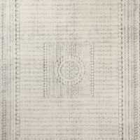 Calero Hand-Knotted Warm White with Black New Zealand Wool Rug Swatch 12"x12"