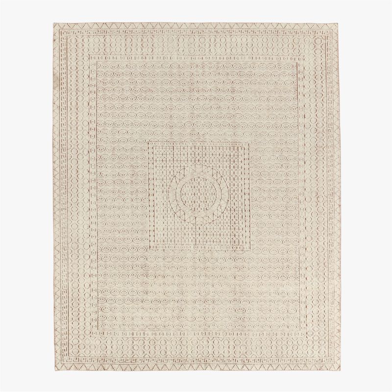 Calero Hand-Knotted Warm White New Zealand Wool Area Rug 5'X8' - image 0 of 5