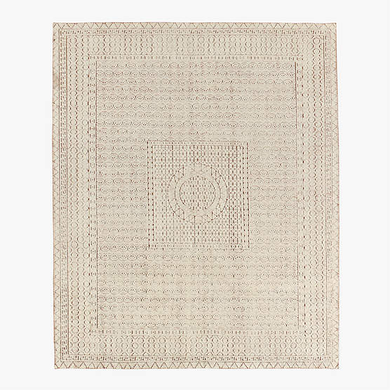 Calero Hand-Knotted Warm White New Zealand Wool Area Rug 8'X10'