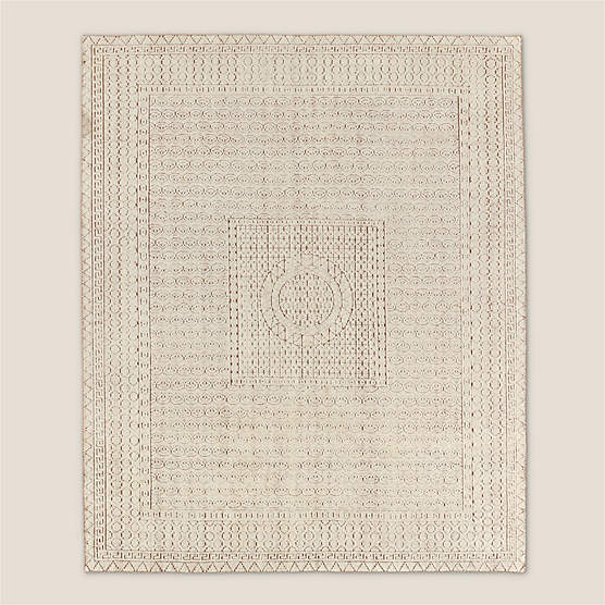 Calero Hand-Knotted Warm White New Zealand Wool Area Rug 8'X10'