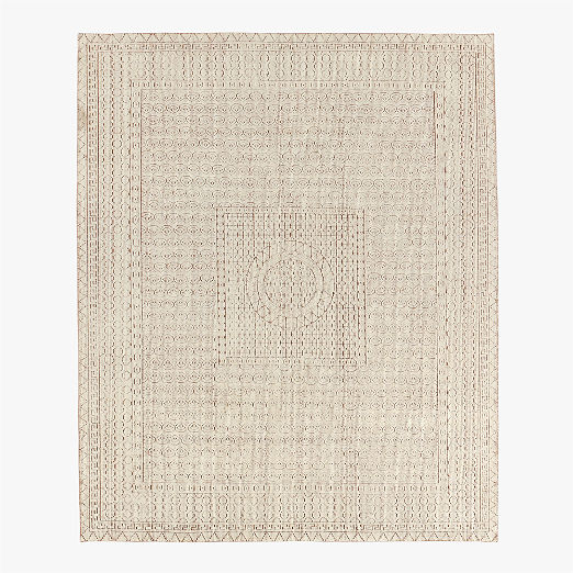 Calero Hand-Knotted Warm White New Zealand Wool Area Rug 10'X14'