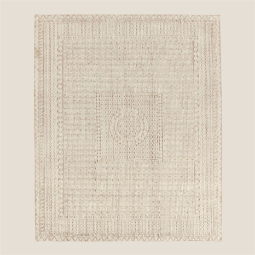 Calero Hand-Knotted Warm White New Zealand Wool Area Rug 10'X14'