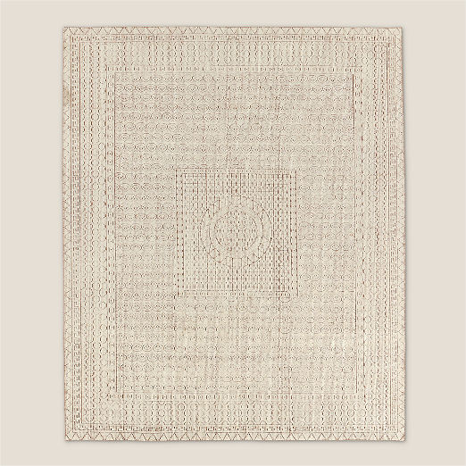 Calero Hand-Knotted Warm White New Zealand Wool Area Rug