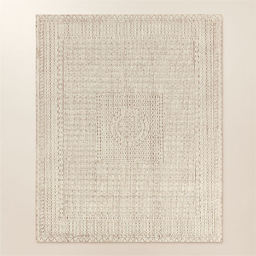 Calero Hand-Knotted Warm White New Zealand Wool Area Rug