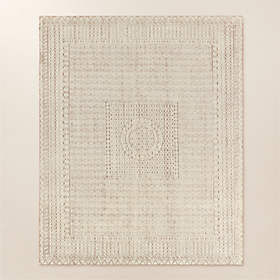 Levit Hand-Knotted Black and White New Zealand Wool Area Rug 8'x10