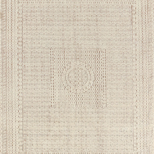 Calero Hand-Knotted Warm White New Zealand Wool Rug Swatch 12"X12"