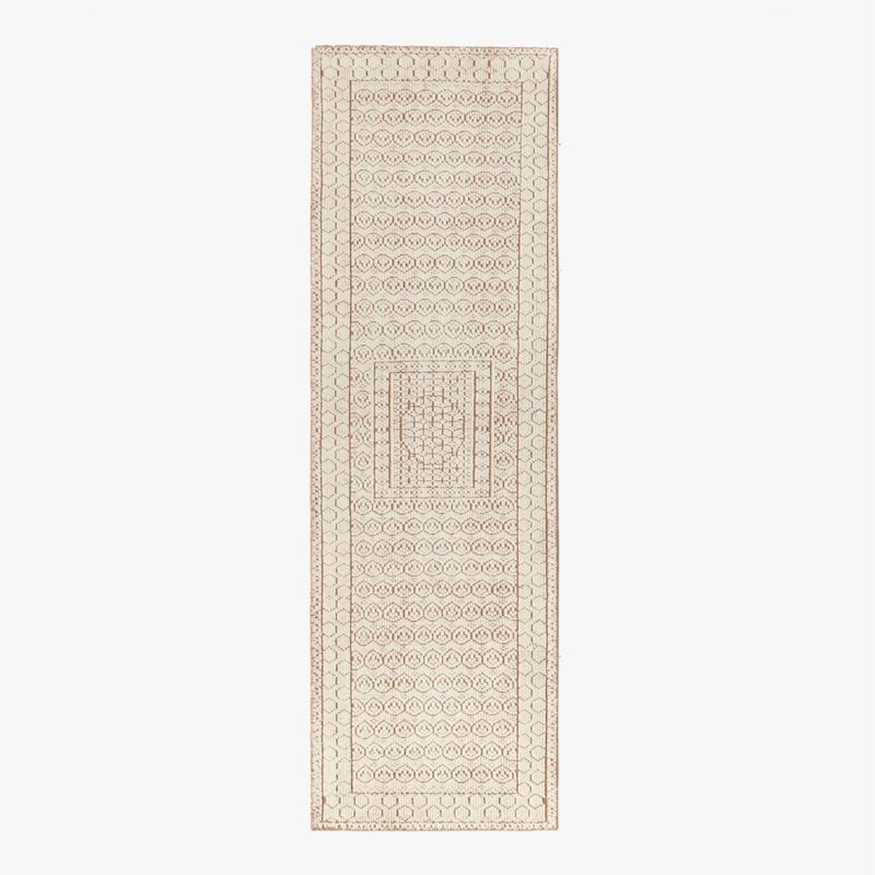 Calero Hand-Knotted Warm White New Zealand Wool Runner Rug 2.5'X8' - image 0 of 3