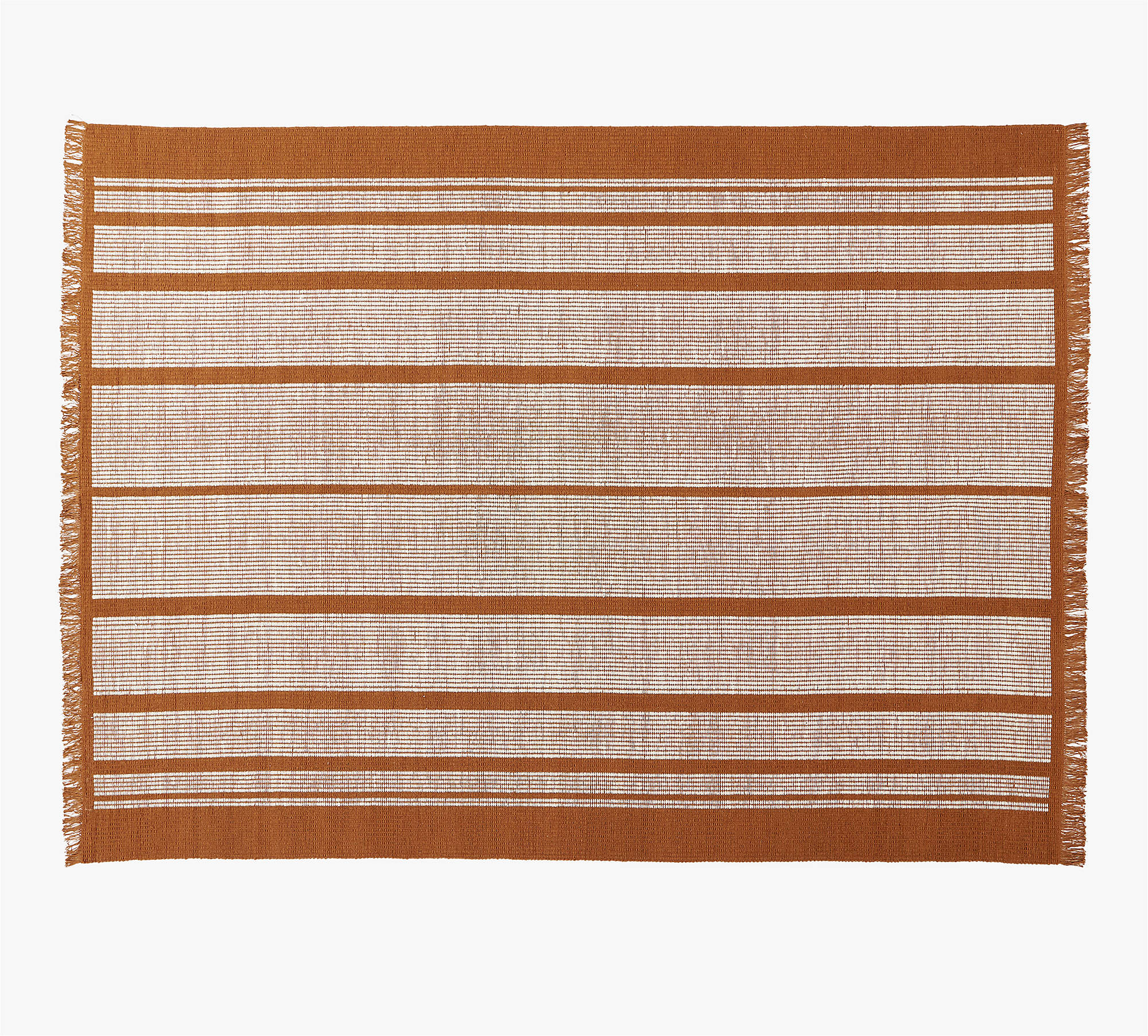 Calia Modern Copper and White Striped Area Rug 9'x12' + Reviews CB2