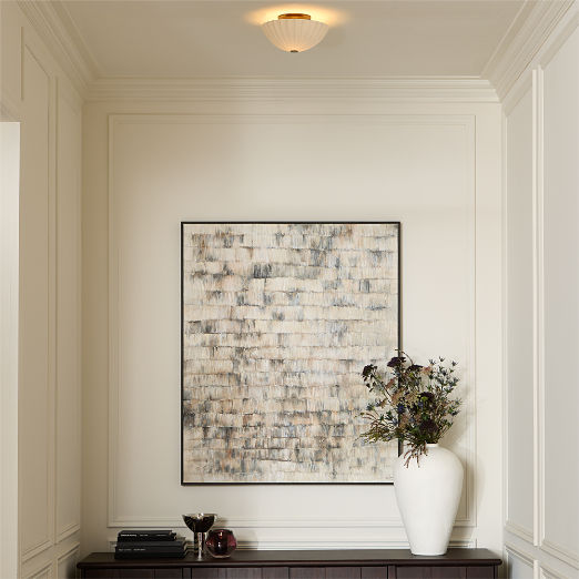 Jeanne Fluted White Porcelain Flush Mount Light