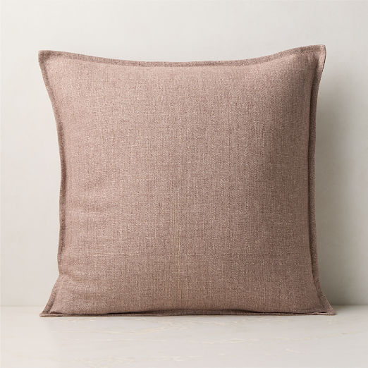 Callas Smoked Lavender Linen Throw Pillow with Down-Alternative Insert 20"x20"