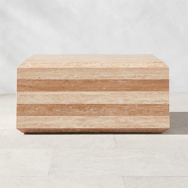 Cb2 travertine coffee deals table