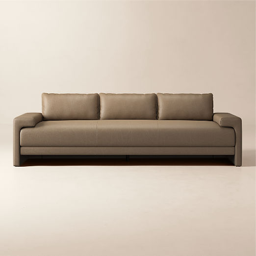 Camden 101" Leather Sofa Bello Grey