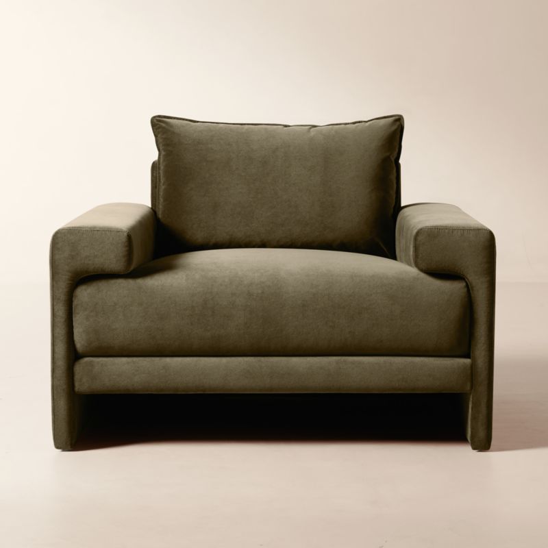 Camden Moss Green Velvet Accent Chair - image 0 of 7