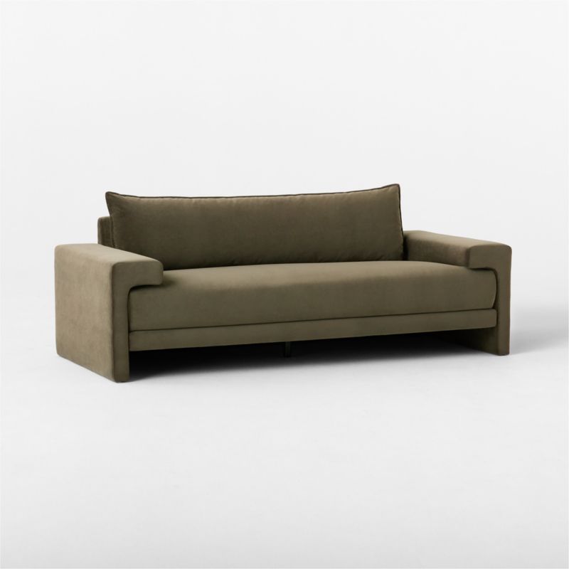 Camden 81" Moss Green Velvet Apartment Sofa - image 2 of 7