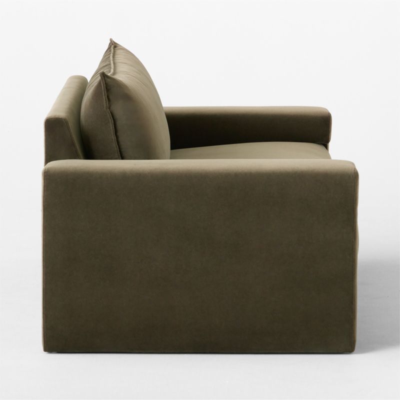 Camden 81" Moss Green Velvet Apartment Sofa - image 3 of 7