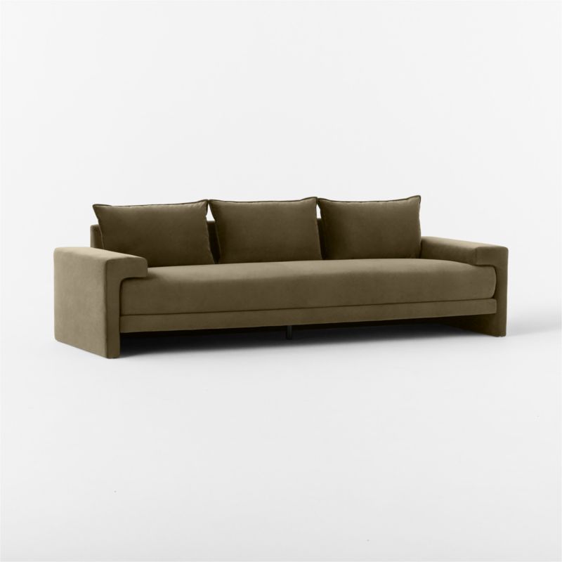 Camden 101" Moss Green Velvet Apartment Sofa - image 2 of 7