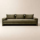 Ambroise 104" Black Leather Sofa