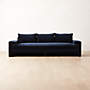 View Camden Ink Blue Velvet Sofa - image 1 of 8