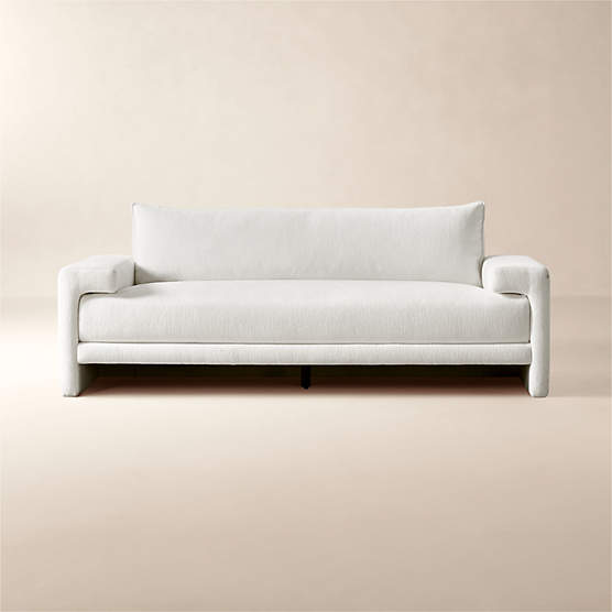Camden Hatch Platinum Modern Sofa + Reviews CB2
