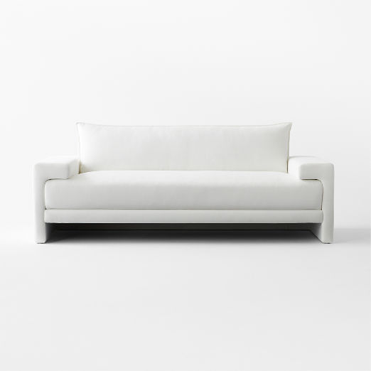 Camden 81" White Performance Fabric Apartment Sofa