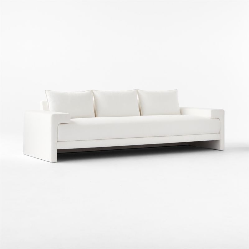 Camden 101" White Performance Fabric Sofa - image 9 of 12