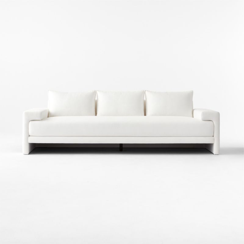 Camden 101" White Performance Fabric Sofa - image 8 of 12