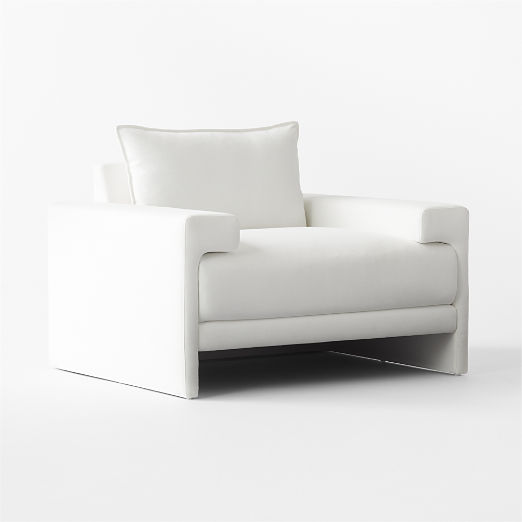 Camden White Performance Fabric Accent Chair