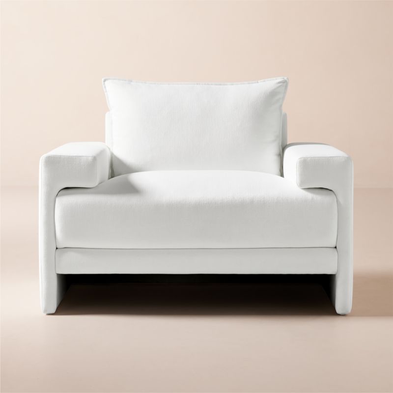 Camden White Performance Fabric Accent Chair - image 0 of 9