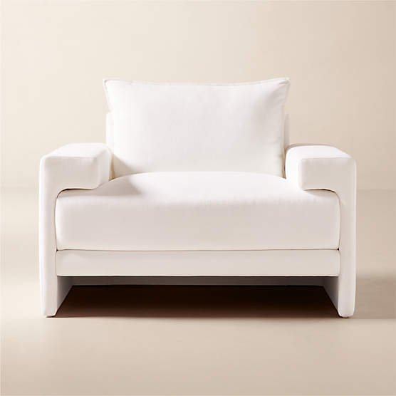 Camden 101" White Performance Fabric Sofa